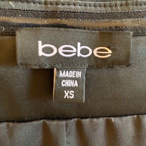 BEBE Black Silk Lined Bustier Dress Sz XS - Picture 10 of 15